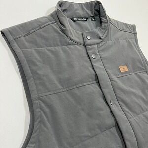 Travis Mathew Vest Snowbody Better‎ Golf Gray Puffer Quilted Outdoors Men's XL